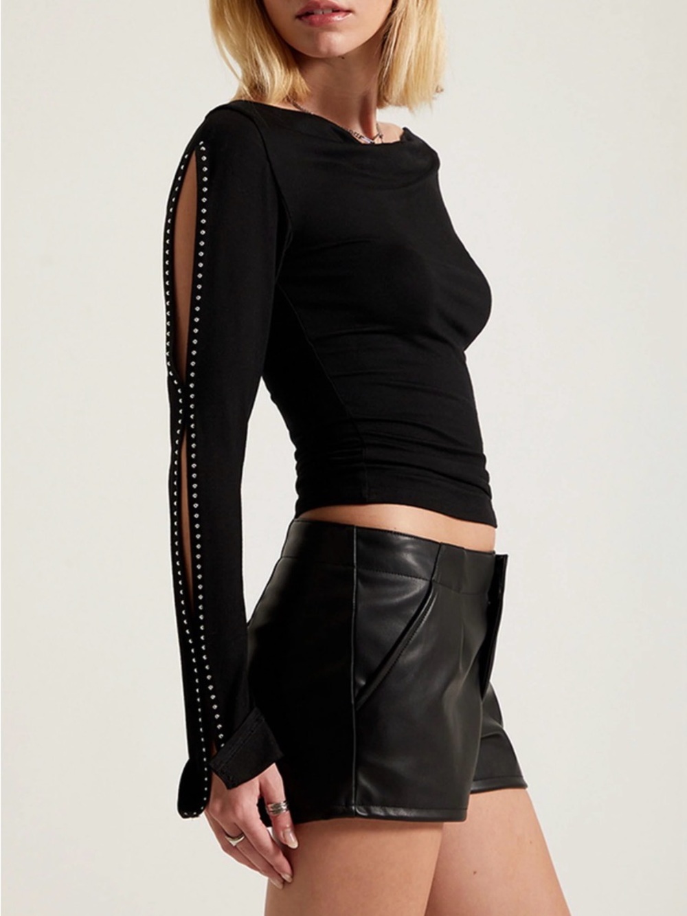 PacSun Black Faux Leather Shorts